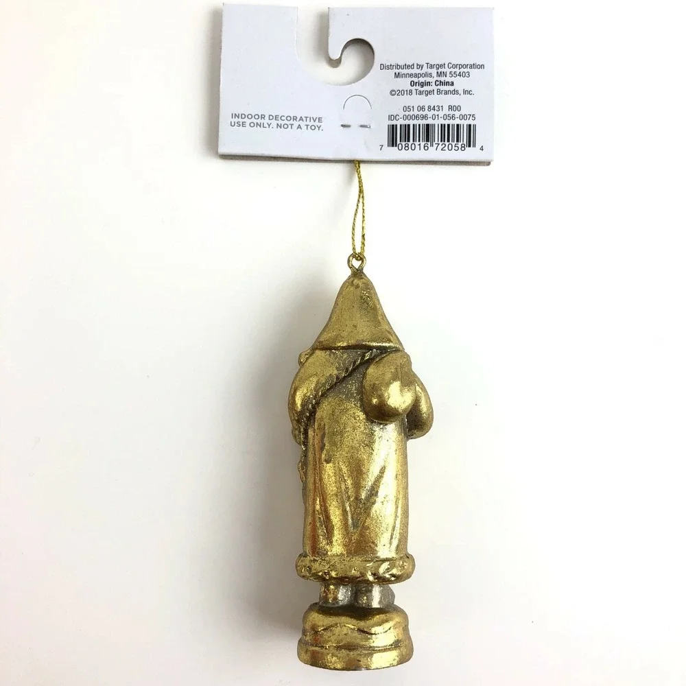Santa Claus Gold Christmas Tree Ornament Wondershop Target 2018 Father Christmas